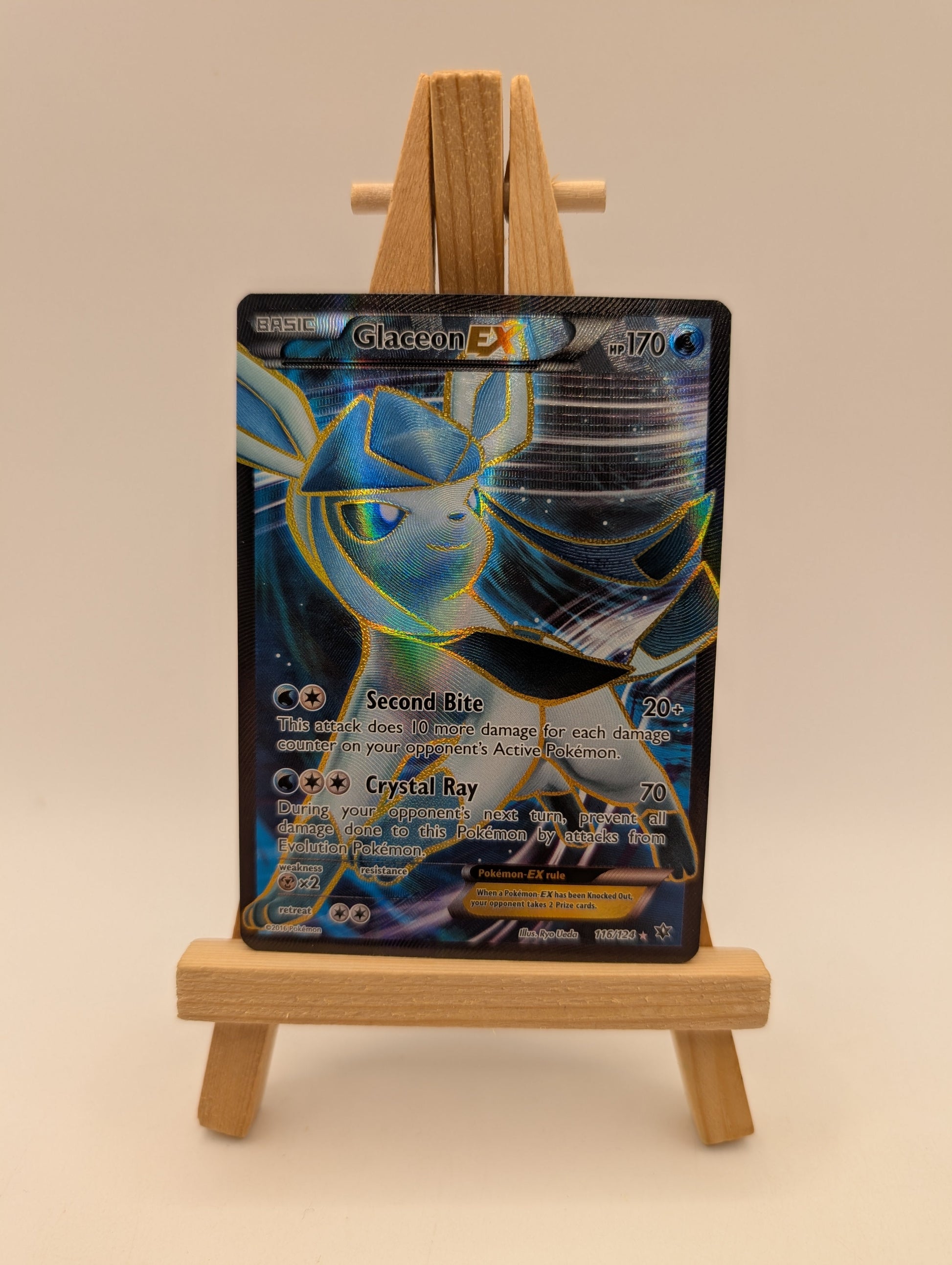 Pokémon TCG Glaceon-EX Fates Collide 116/124 Holo Full Art FRENLY BRICKS - Open 7 Days