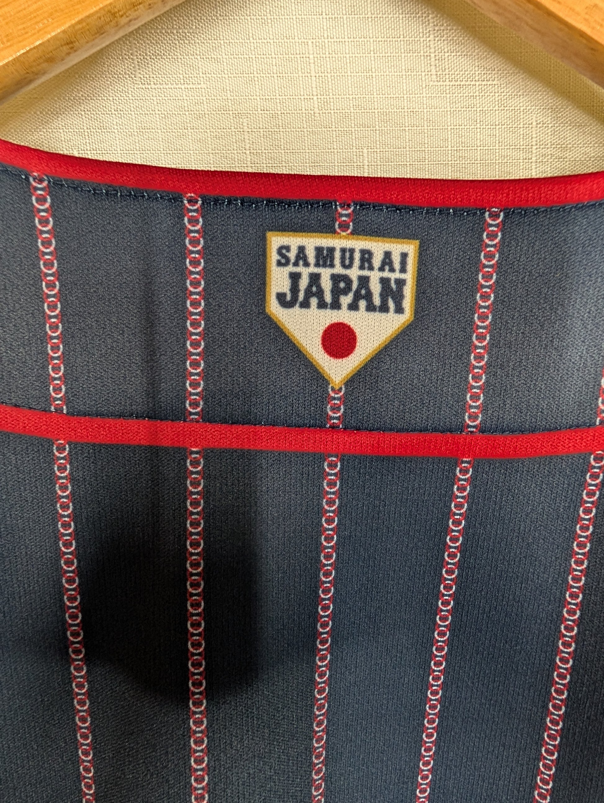 Nippon Baseball Asics Samurai Japan Away 2017-2021 Dark Navy Blue Large Jersey