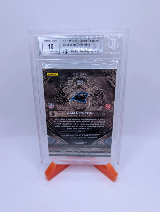 2011 Crown Royale Cam Newton Blue 3 Color Jersey Auto /50 BGS 9 FRENLY BRICKS - Open 7 Days
