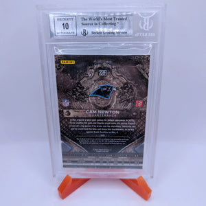 2011 Crown Royale Cam Newton Blue 3 Color Jersey Auto /50 BGS 9 FRENLY BRICKS - Open 7 Days