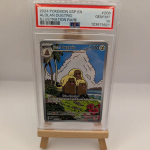 Pokemon 2024 Alolan Dugtrio 208/191 PSA 10 FRENLY BRICKS - Open 7 Days