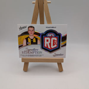 Noah Mraz Rookie Badge Signature Redemption Seamless AFL Select  /70 FRENLY BRICKS - Open 7 Days