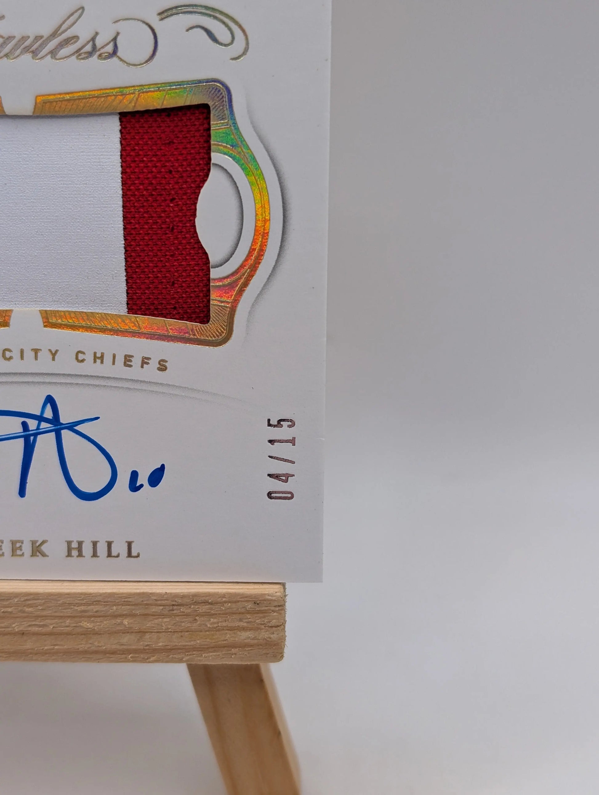 TYREEK HILL 2019 2020 Flawless Ruby Holo  3-Color Patch Auto /15 #PA-TH Chiefs FRENLY BRICKS - Open 7 Days