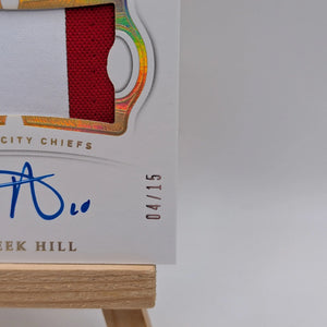 TYREEK HILL 2019 2020 Flawless Ruby Holo  3-Color Patch Auto /15 #PA-TH Chiefs FRENLY BRICKS - Open 7 Days
