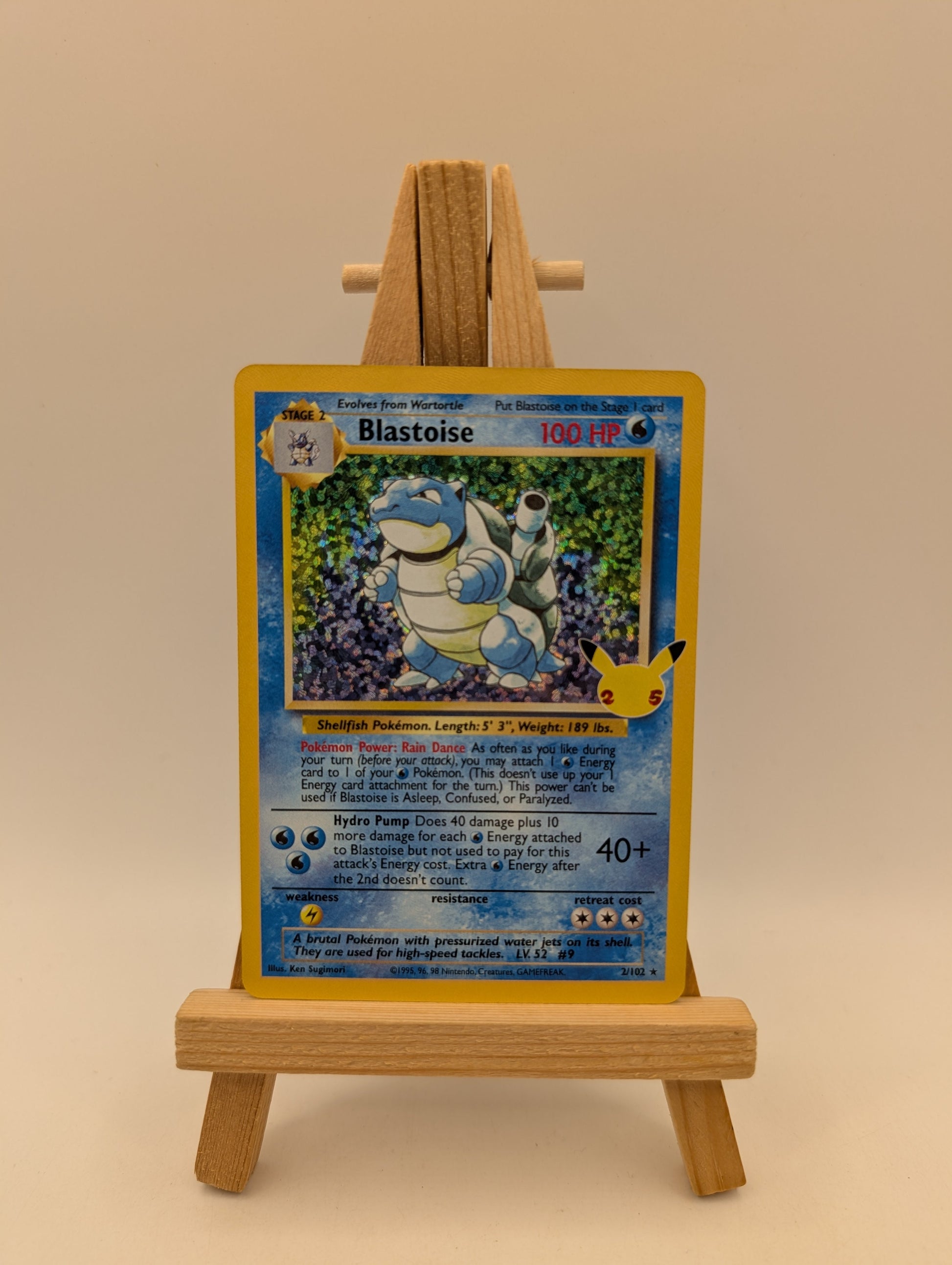 Blastoise - 2/102 - Celebrations 25th Anniversary Holo Rare - Pokemon TCG Card FRENLY BRICKS - Open 7 Days