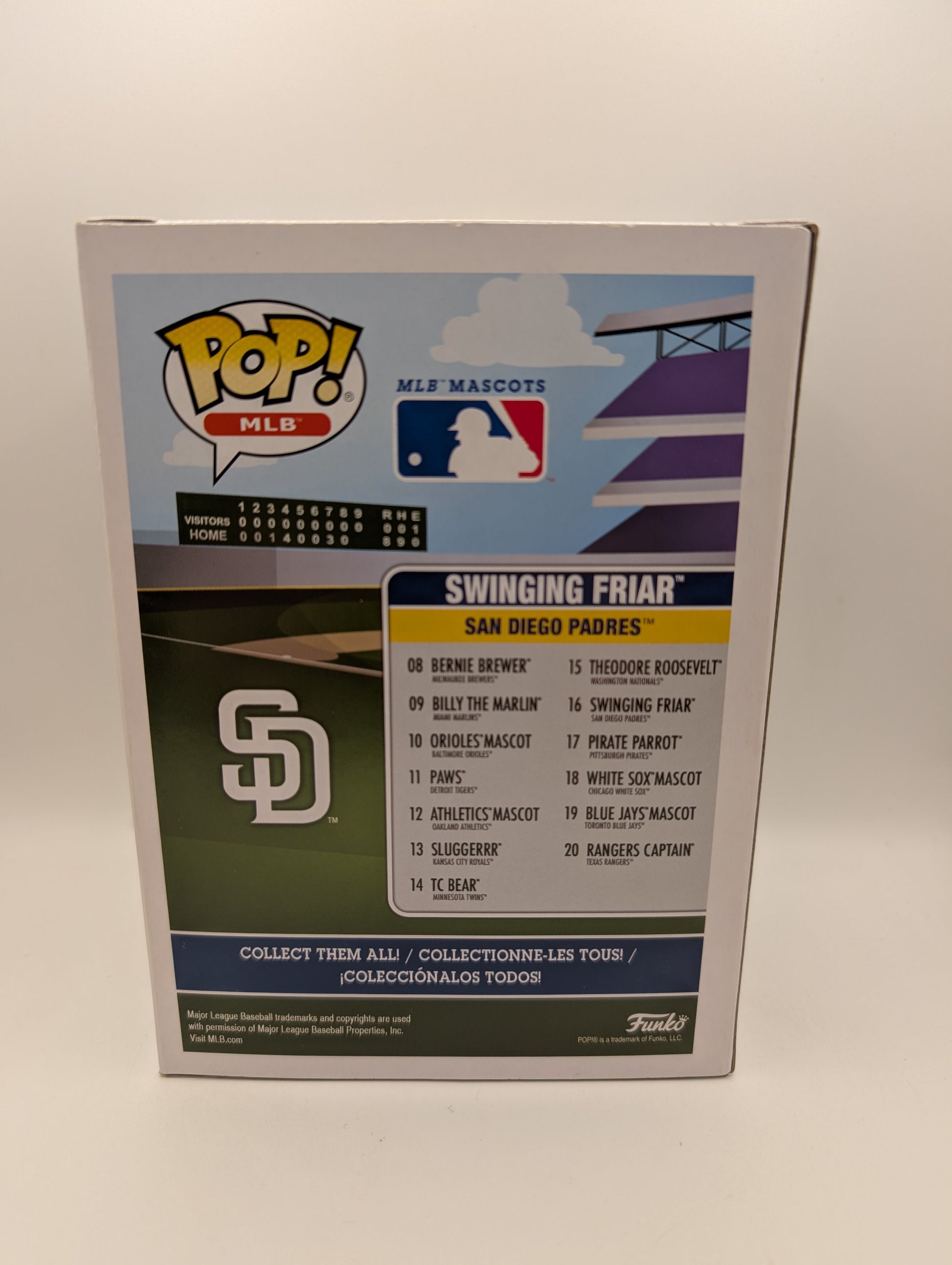 FUNKO POP ! SWINGING FRIAR 16 POP MLB PADRES I02 FRENLY BRICKS - Open 7 Days