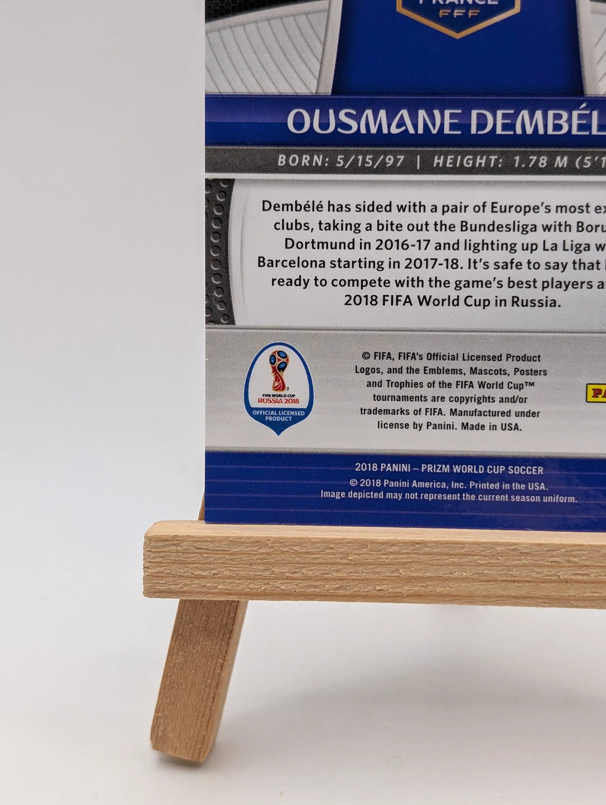 2018 Panini Prizm World Cup #85 Ousmane Dembele Light Blue Lazer #/125 France FRENLY BRICKS - Open 7 Days