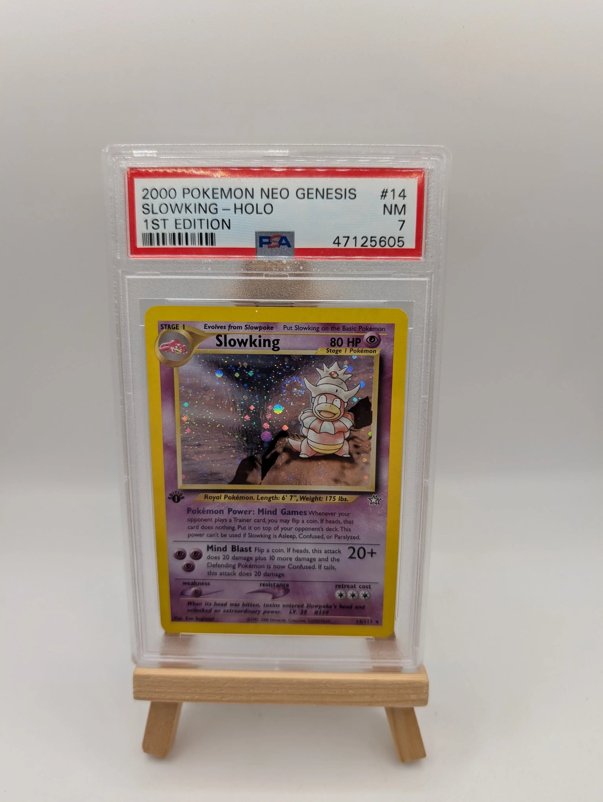 2000 Pokémon Neo Genesis Slowking Holo #14 PSA 7 NM WOTC Vintage Rare FRENLY BRICKS - Open 7 Days