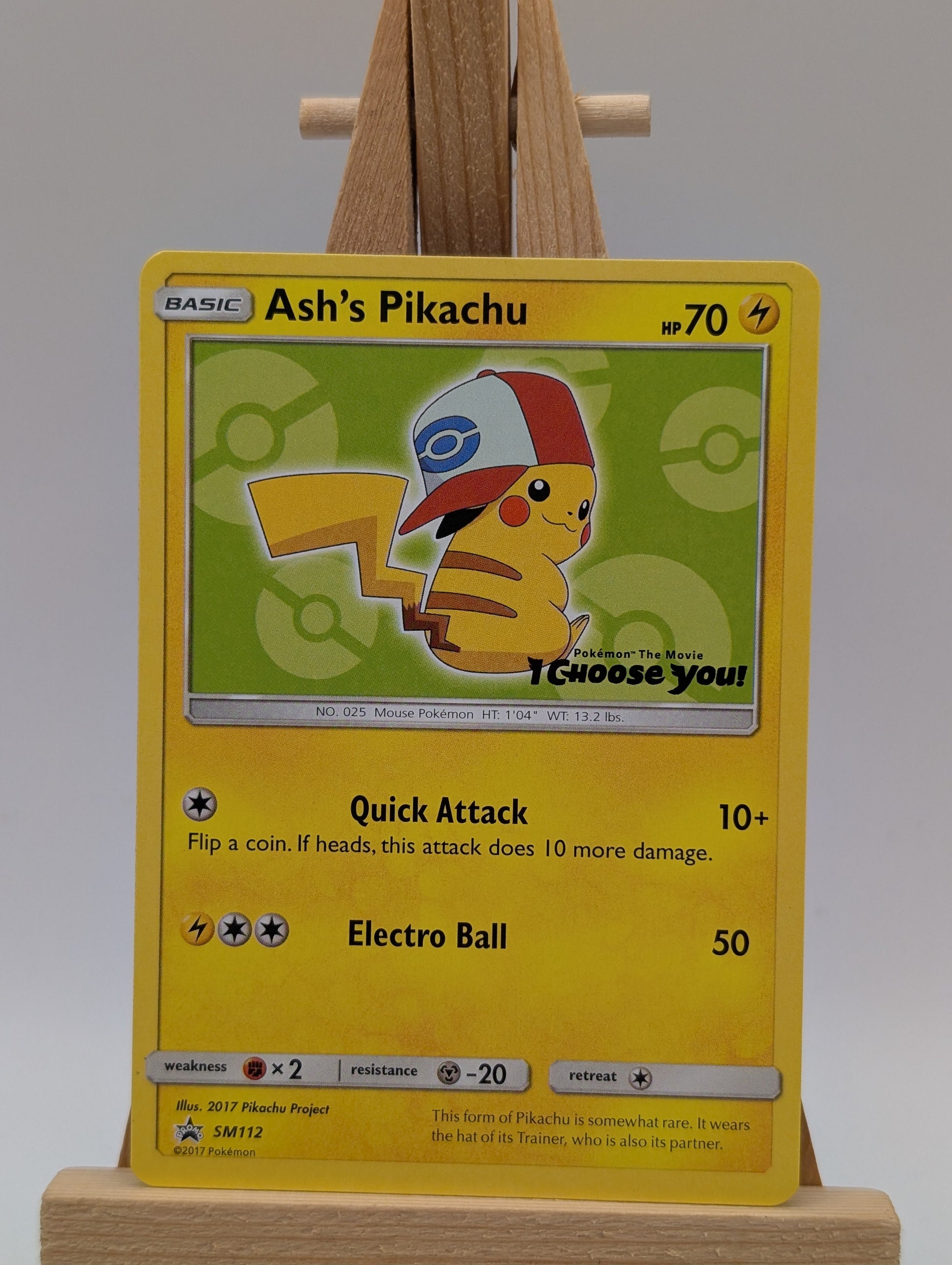 Pokemon Card SM Black Star Promos SM112 Ash's Pikachu ‘I Choose You!’ FRENLY BRICKS - Open 7 Days