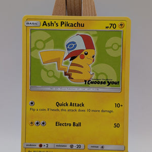 Pokemon Card SM Black Star Promos SM112 Ash's Pikachu ‘I Choose You!’ FRENLY BRICKS - Open 7 Days