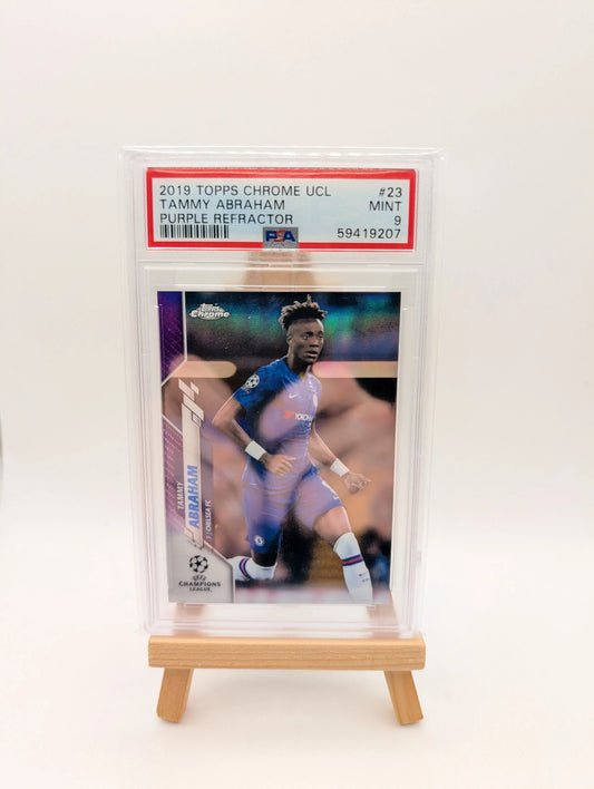 2019 Topps Chrome UEFA Tammy Abraham Purple Refractor #23 Chelsea PSA 9 /250 FRENLY BRICKS - Open 7 Days