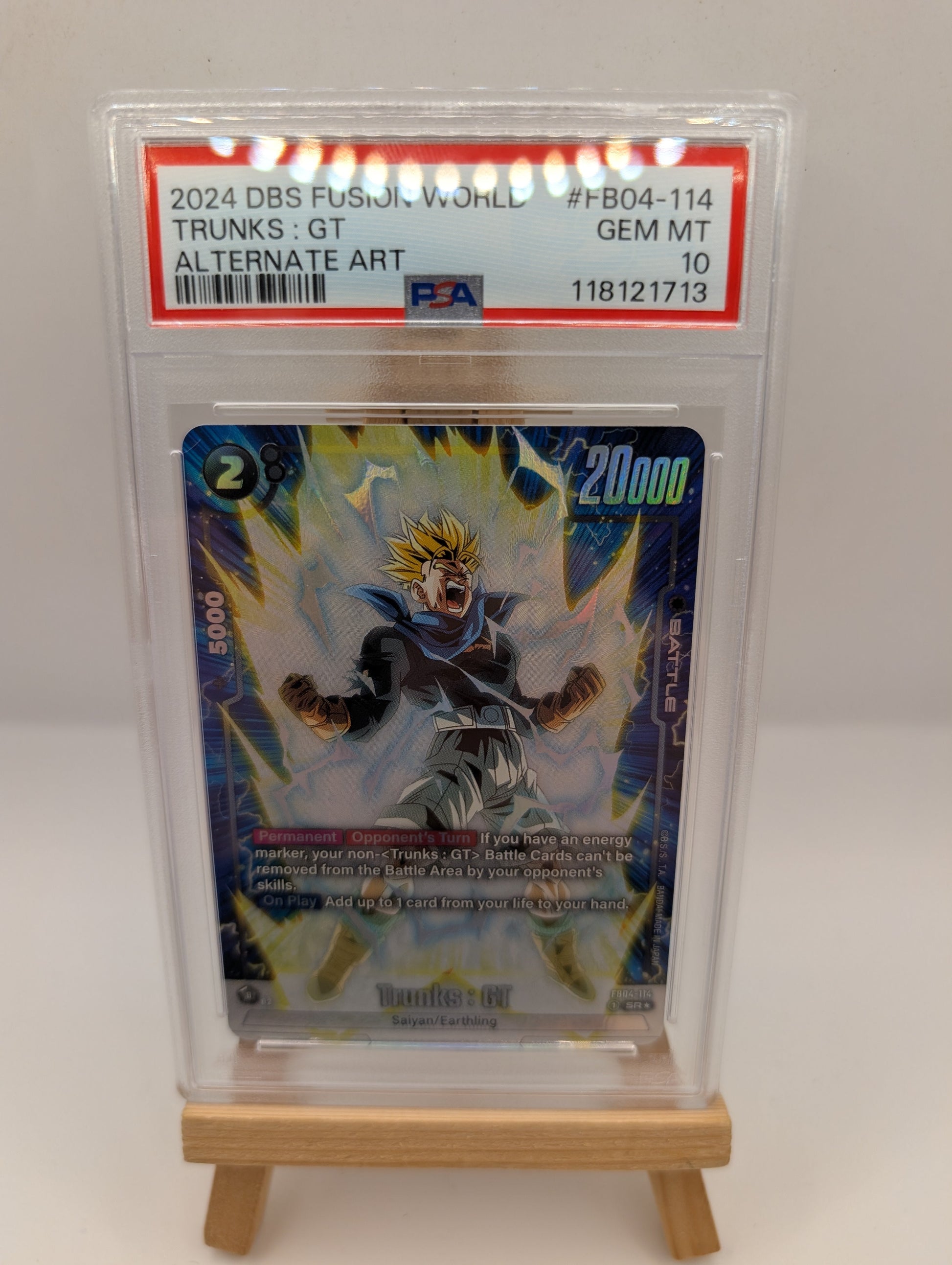 Dragon Ball Super Trunks: GT Fusion World FB04-114 Alternate Art SR Foil PSA 10 #FB04-11 FRENLY BRICKS - Open 7 Days