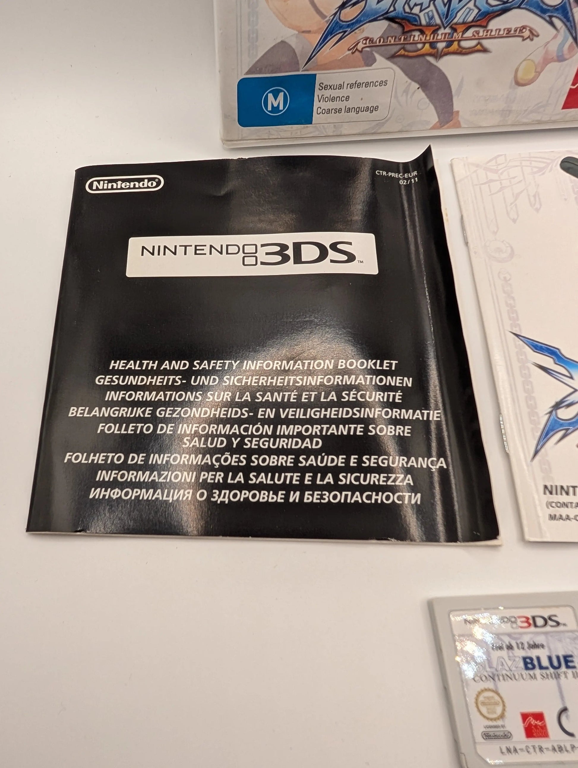 BlazBlue Continuum Shift II PAL Nintendo 3DS Used, Manual, Game, Case FRENLY BRICKS - Open 7 Days