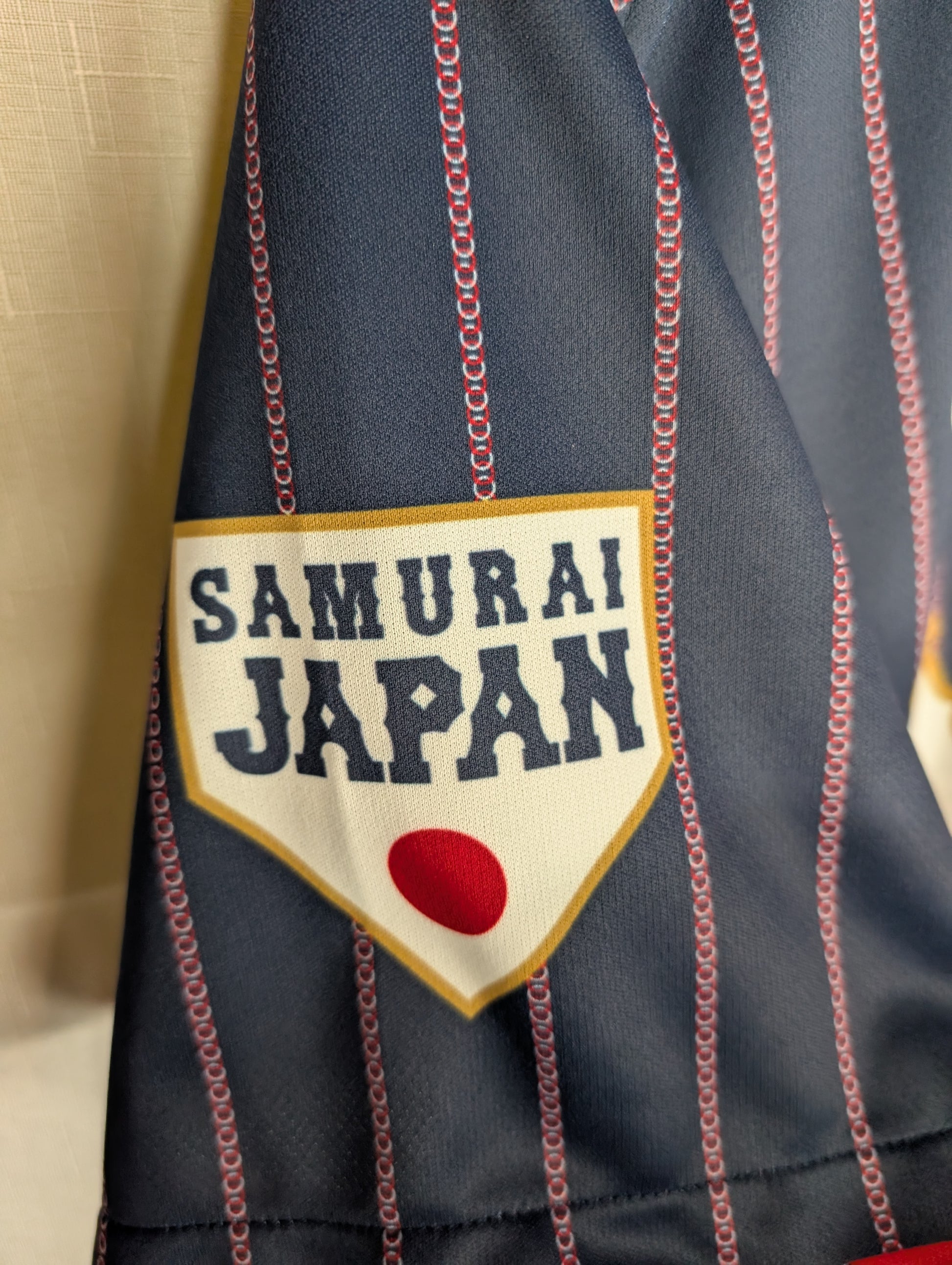 Nippon Baseball Asics Samurai Japan Away 2017-2021 Dark Navy Blue Large Jersey