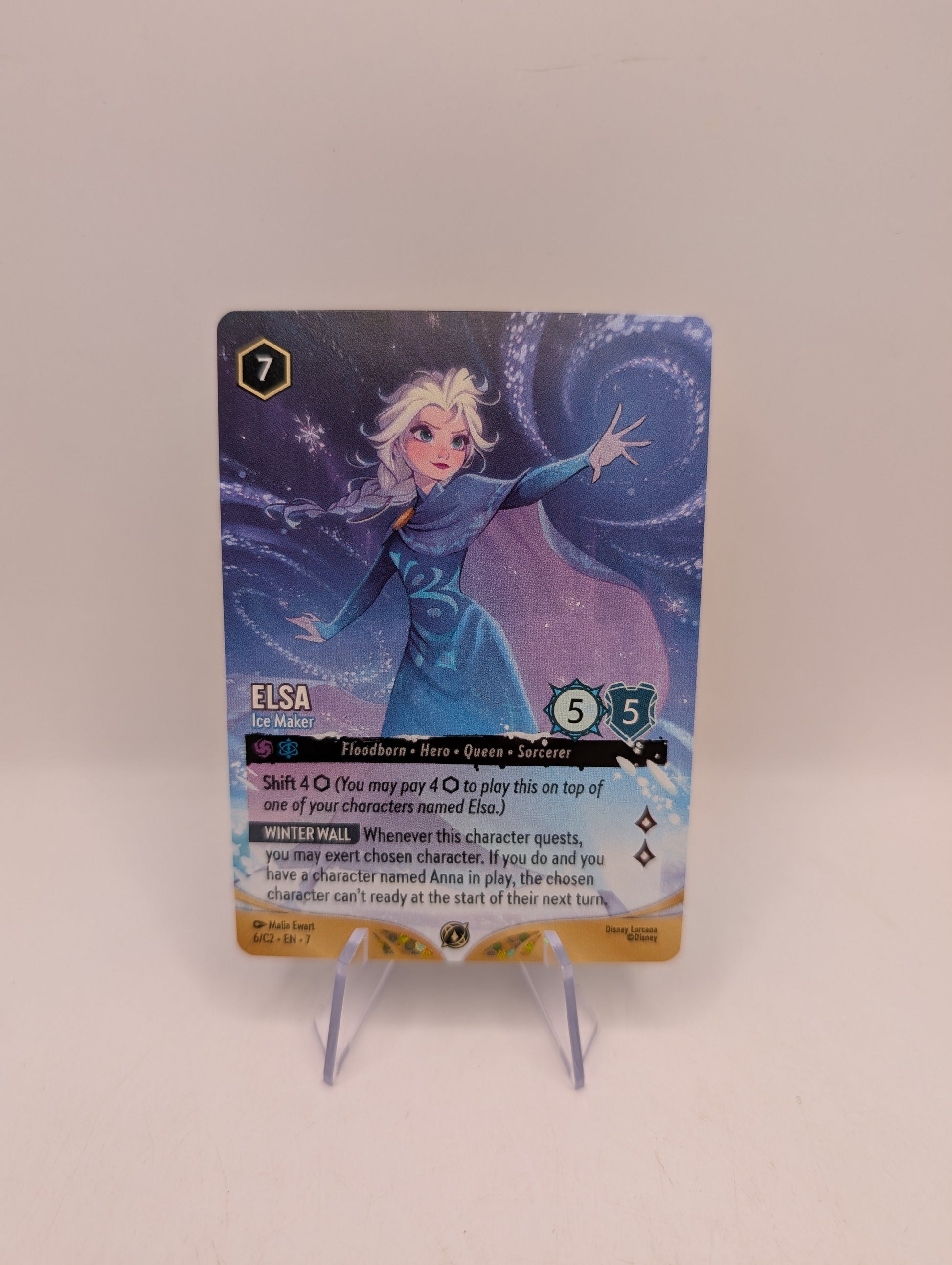 Disney Lorcana Elsa - Ice Maker non-foil Promo DLC Challenge 6/C2 EN 7 FRENLY BRICKS - Open 7 Days