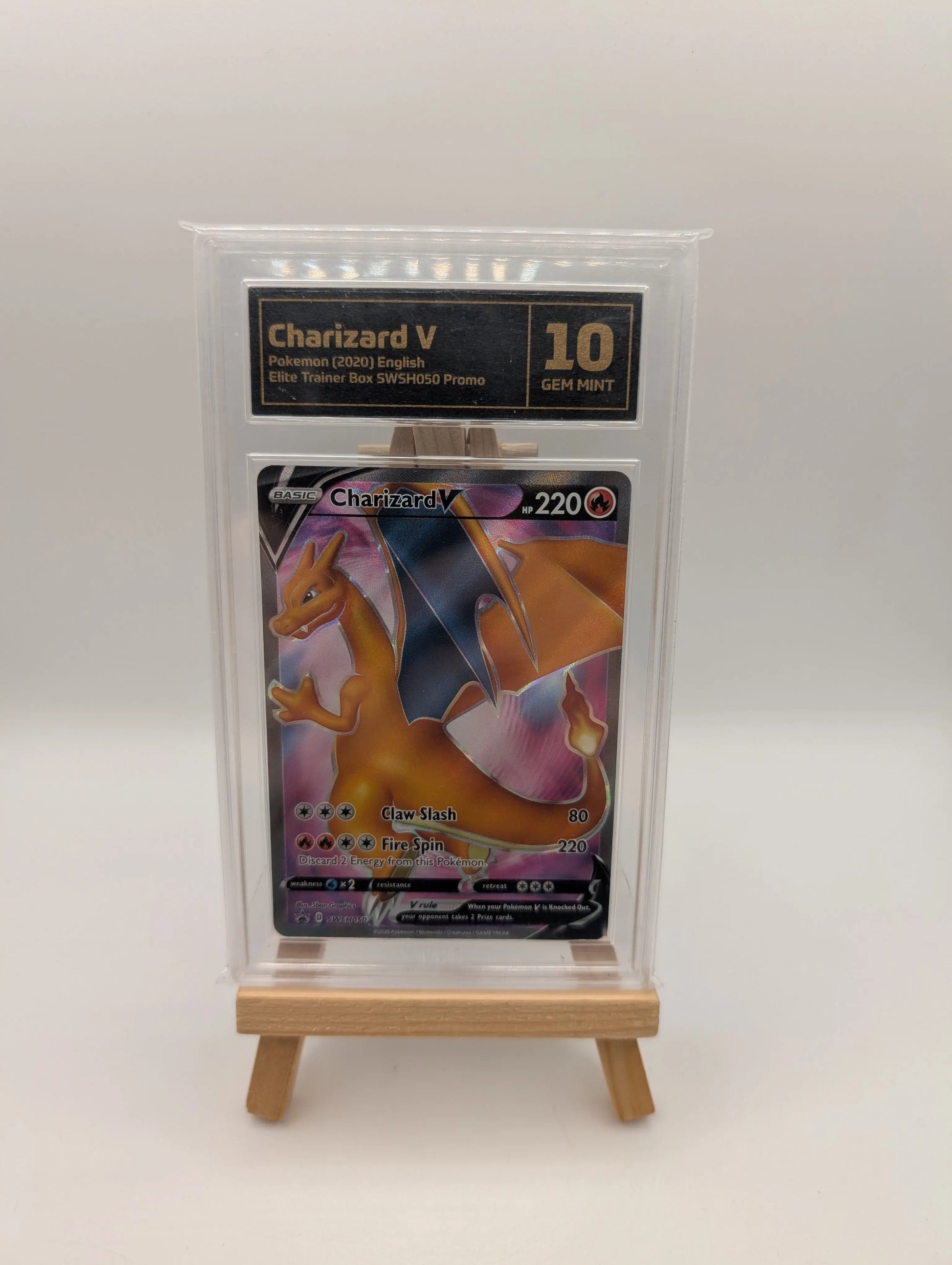 CHARIZARD V SWSH050 Graded 10 CHAMPIONS PATH ETB PROMO FRENLY BRICKS - Open 7 Days