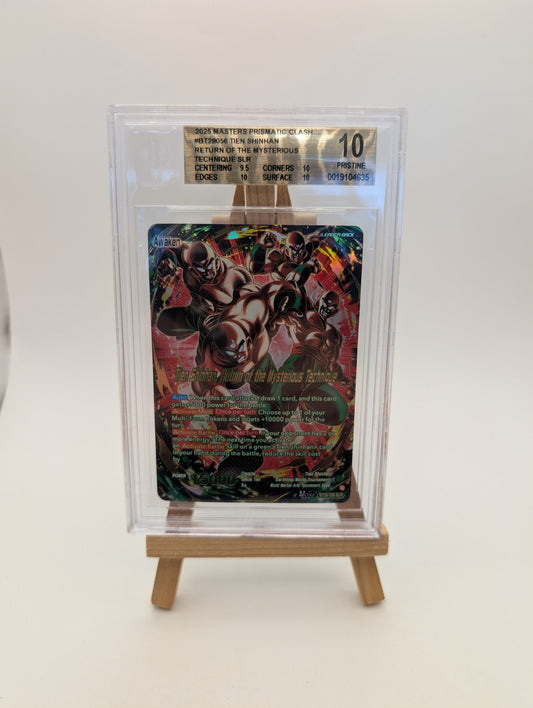 Dragon Ball Super Tien Shinhan, Return of the Mysterious Technique BT28-056 SLR BGS 10 FRENLY BRICKS - Open 7 Days