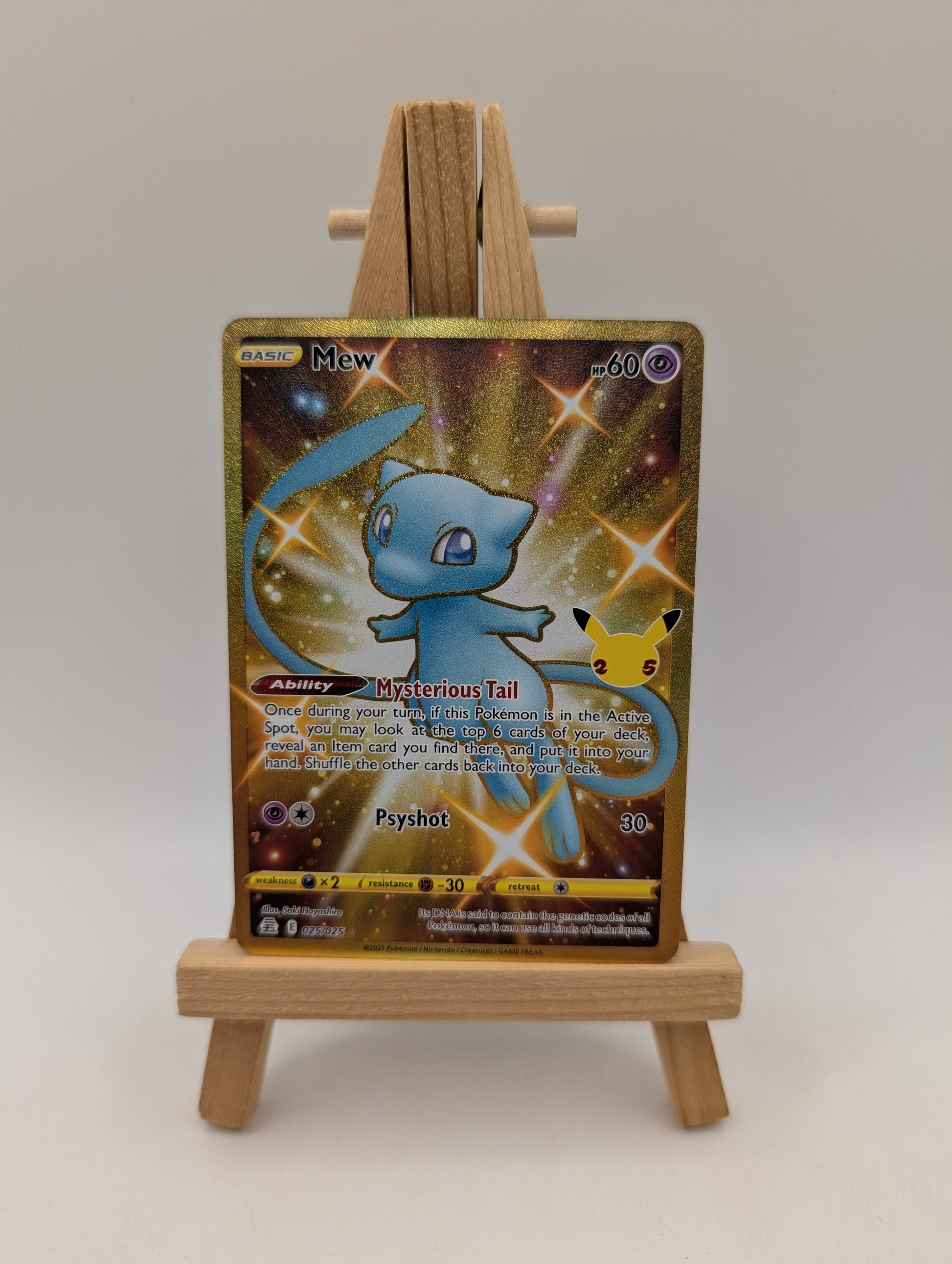 MEW 025/025 HOLO RARE CELEBRATIONS POKEMON FRENLY BRICKS - Open 7 Days