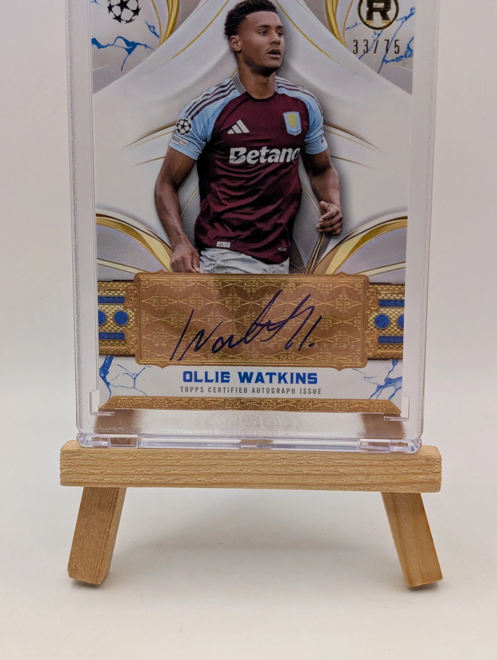 2025 Topps Reverence UCC UEFA ASTON VILLA OLLIE WATKINS Sealed Auto /75 FRENLY BRICKS - Open 7 Days