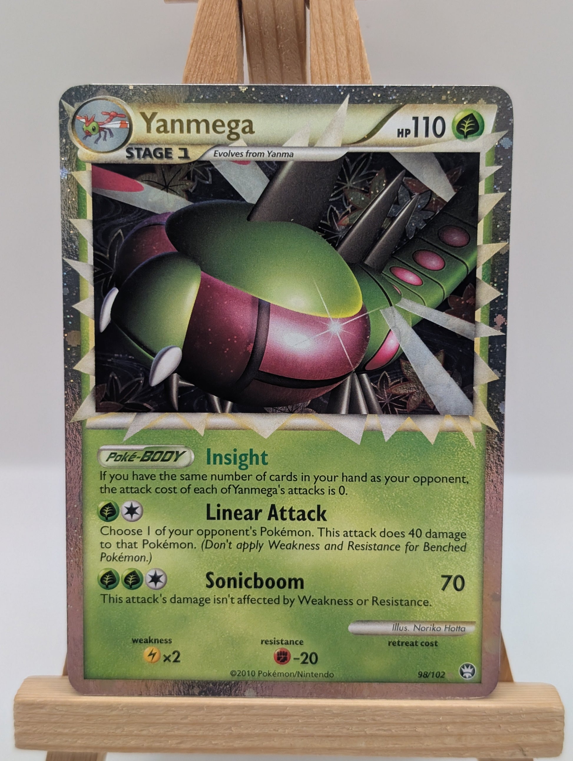 Yanmega Prime 98/102 HGSS Triumphant Pokemon Card Holo Foil Rare LP FRENLY BRICKS - Open 7 Days