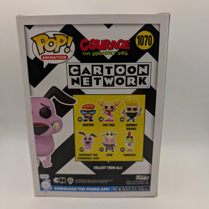 Funko Pop! Special Ed Cartoon Network #1070 Courage the Cowardly Dog Flocked FRENLY BRICKS - Open 7 Days