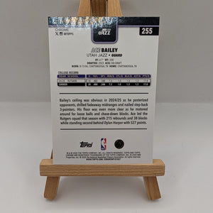 Topps Chrome Ace Bailey Rookie X-Fractor Utah Jazz Card #255 2025-26 FRENLY BRICKS - Open 7 Days