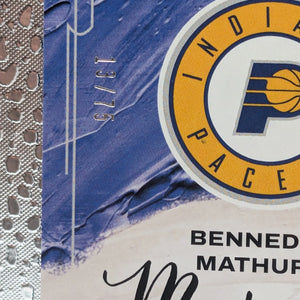 2024-25 Panini Court Kings Bennedict Mathurin Masterstrokes Auto Ruby /75 FRENLY BRICKS - Open 7 Days