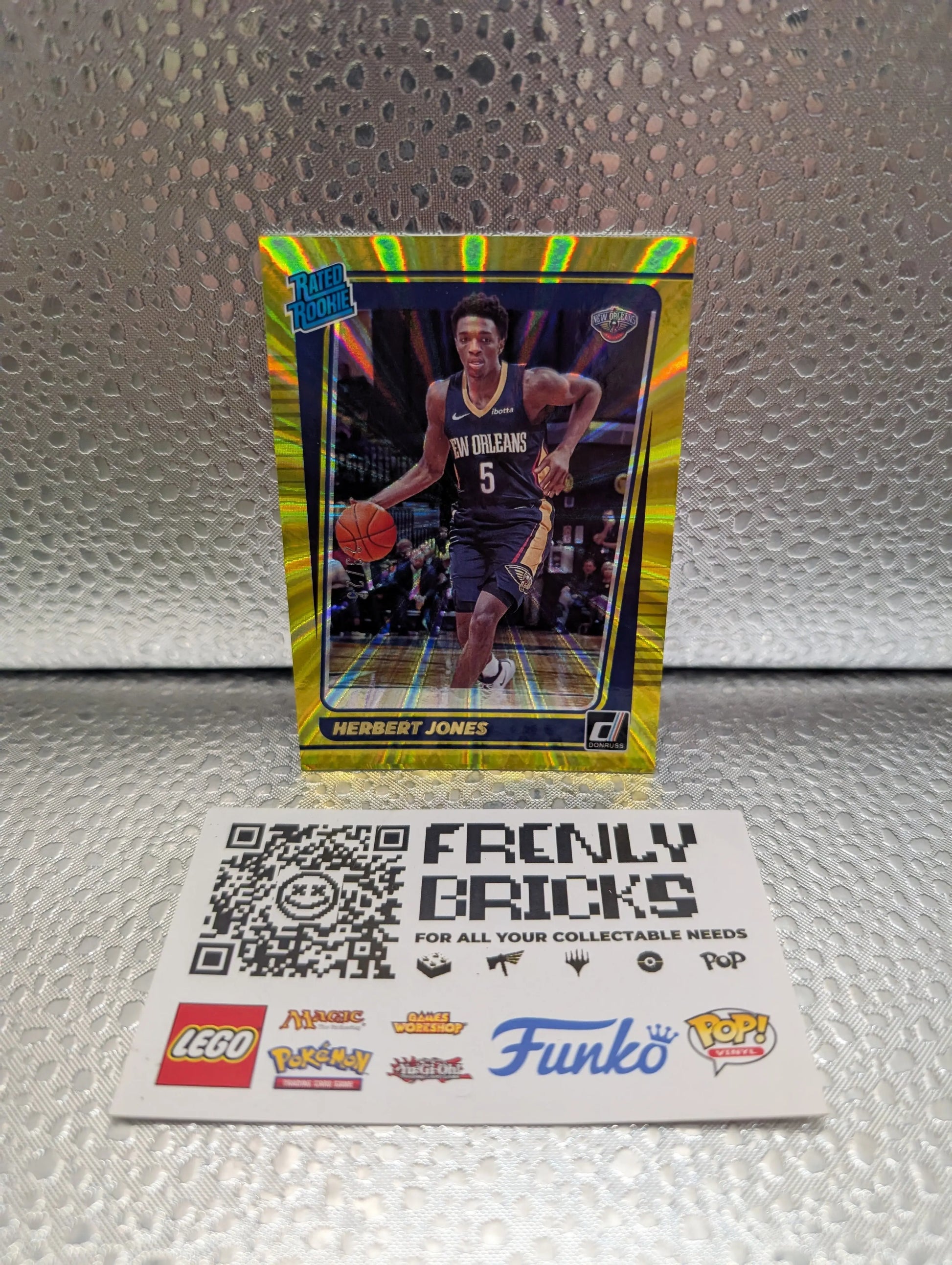 HERBERT JONES 2021-22 Panini Donruss Rated Rookie Yellow Laser #/25 RC FRENLY BRICKS - Open 7 Days