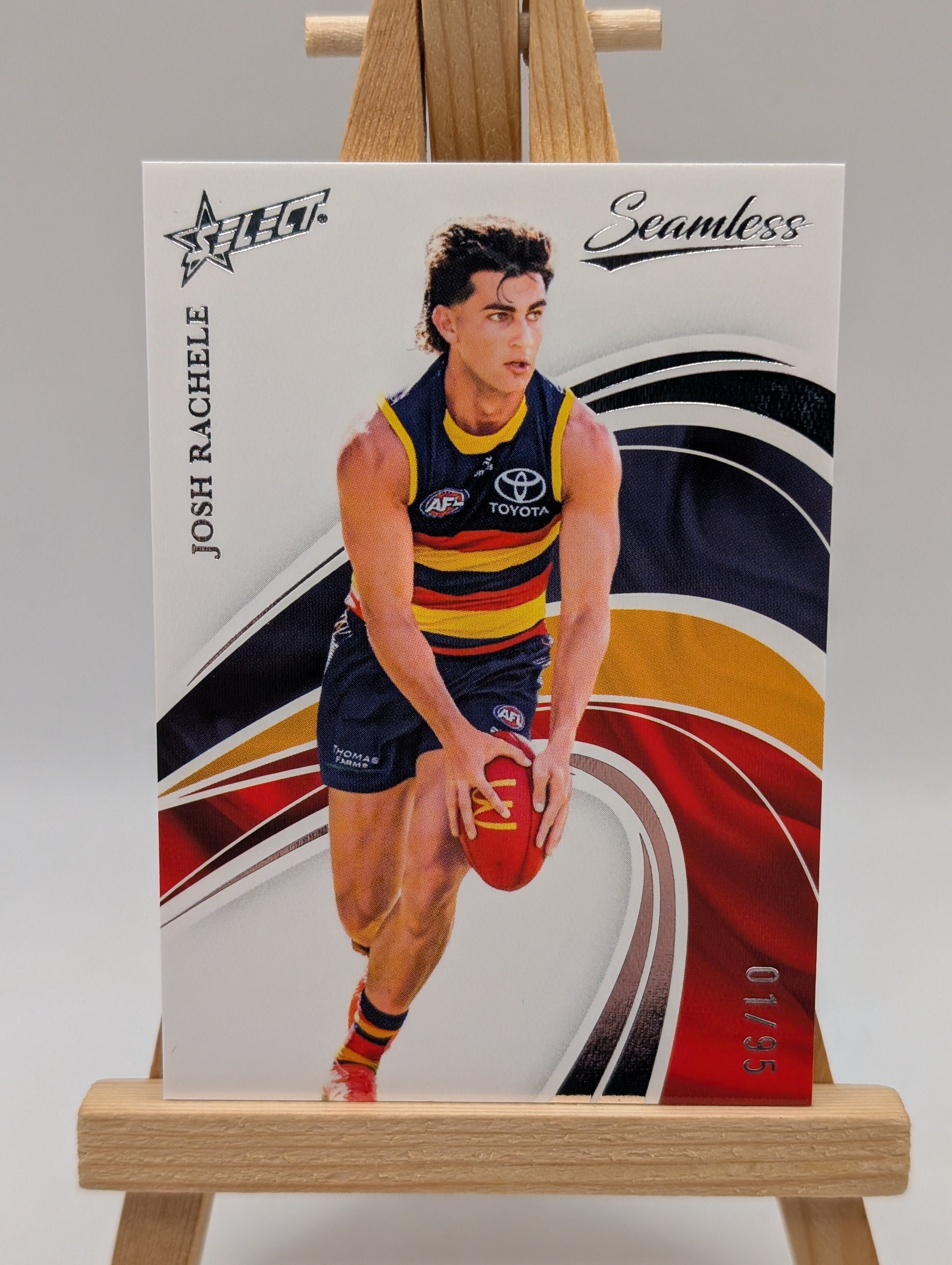 Josh Rachelle Seamless Base #50/95 2025 AFL Select Adelaide Crows FRENLY BRICKS - Open 7 Days