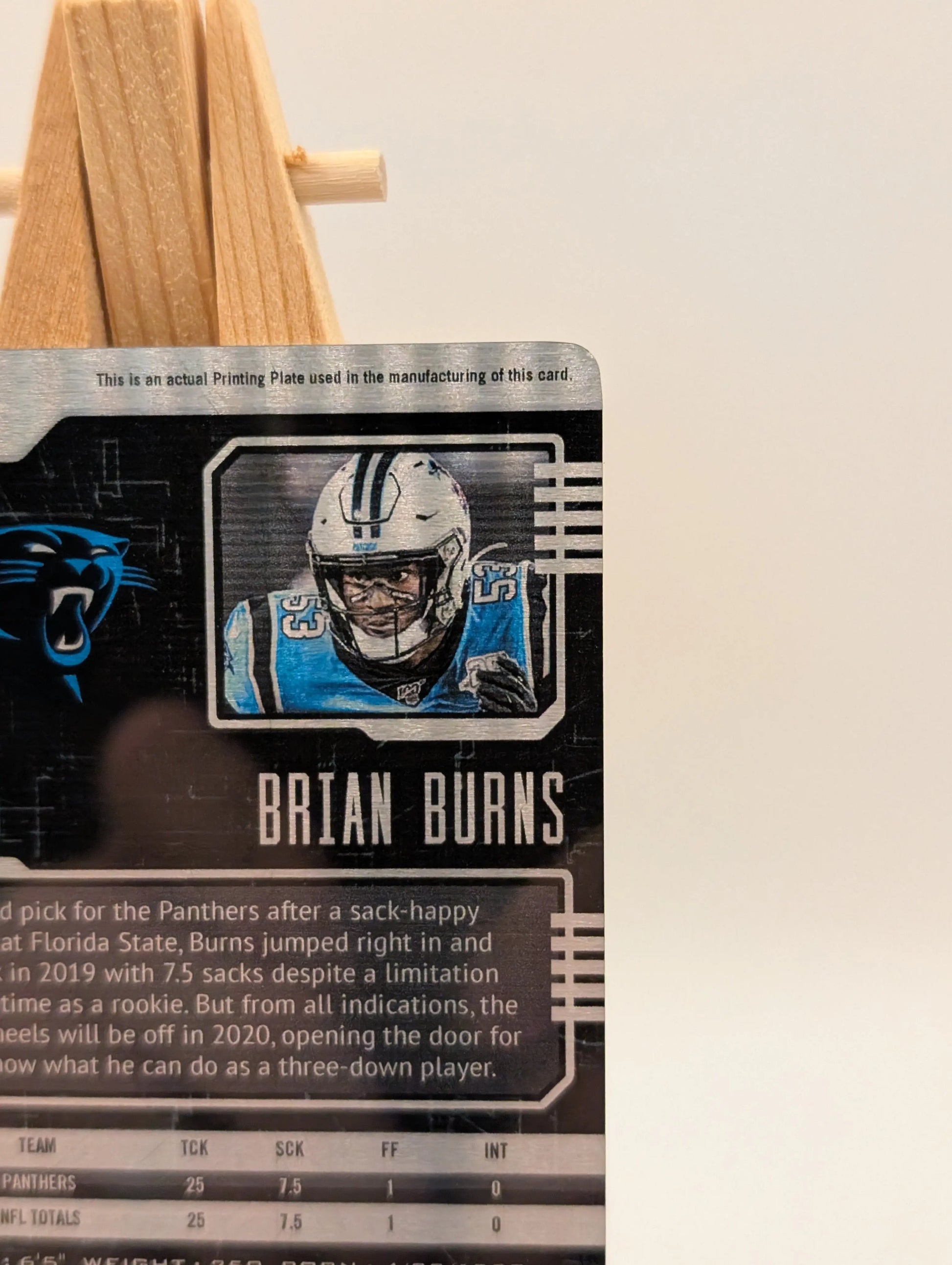 2020 Football Panini Playbook Brian Burns 1/1 Panthers #80 One of One Auto FRENLY BRICKS - Open 7 Days
