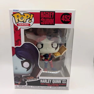 DC Comics - Harley Quinn with Pizza Pop! Vinyl Figure #452 Funko FRENLY BRICKS - Open 7 Days