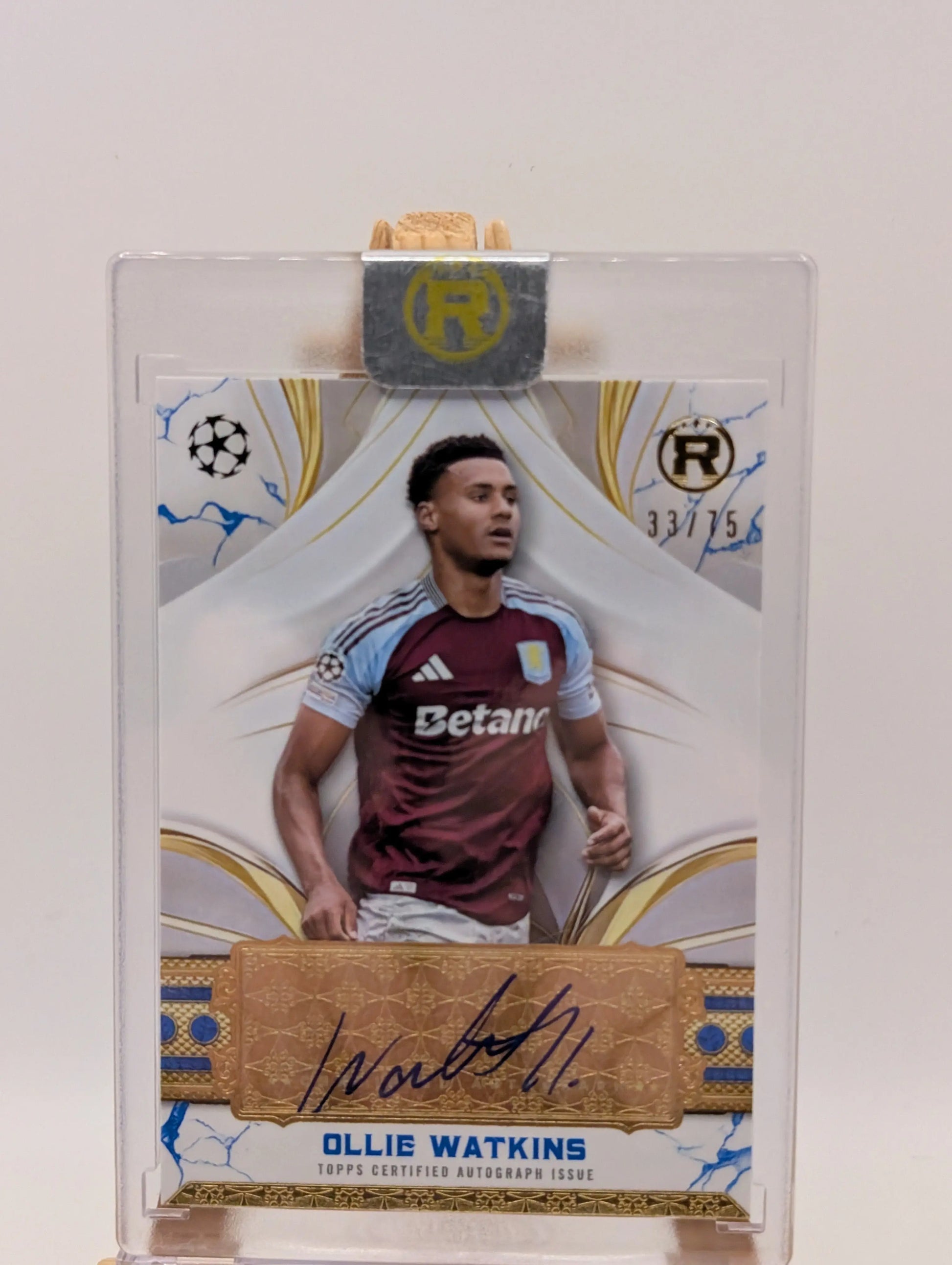 2025 Topps Reverence UCC UEFA ASTON VILLA OLLIE WATKINS Sealed Auto /75 FRENLY BRICKS - Open 7 Days