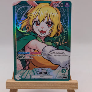 Carrot OP08-021 Leader ALT ART 🐰 One Piece TCG English NM | Minks Leader FRENLY BRICKS - Open 7 Days