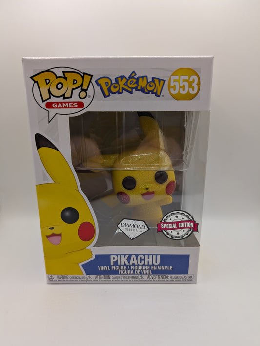 Funko Pop! Vinyl Pokemon Pikachu 553 DIAMOND Special Edition Figure FRENLY BRICKS - Open 7 Days