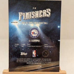 2025-26 Topps Finest - Finishers Refractor Rookie #FI-10 VJ Edgecombe RC FRENLY BRICKS - Open 7 Days