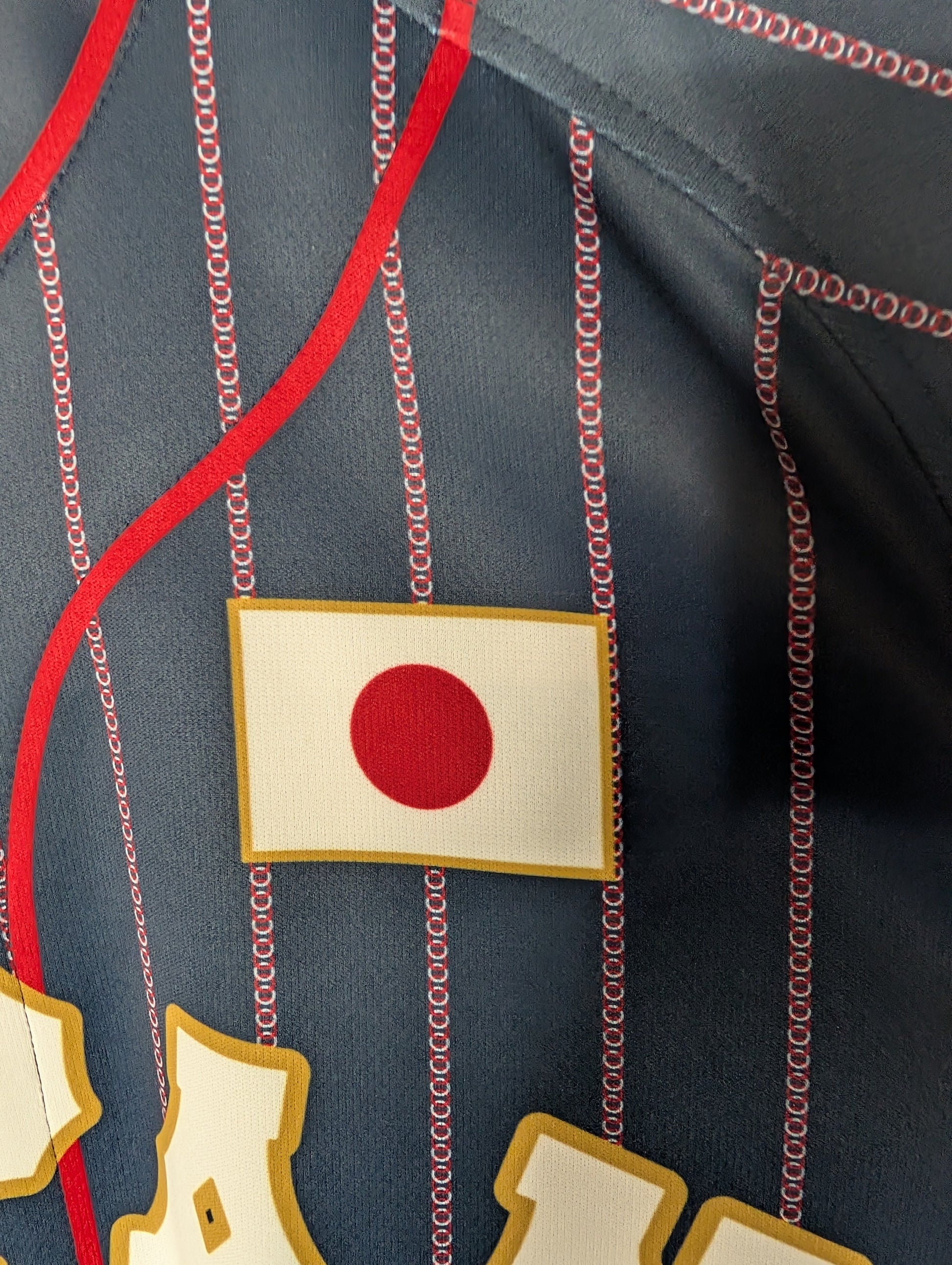 Nippon Baseball Asics Samurai Japan Away 2017-2021 Dark Navy Blue Large Jersey