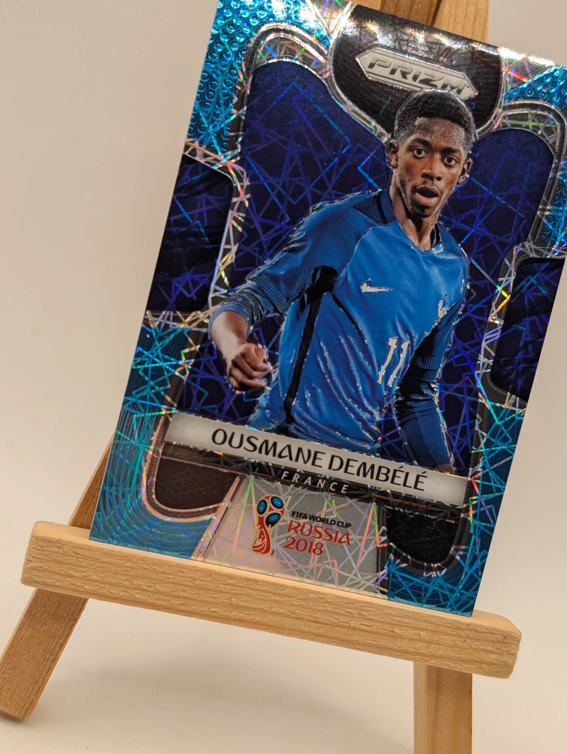 2018 Panini Prizm World Cup #85 Ousmane Dembele Light Blue Lazer #/125 France FRENLY BRICKS - Open 7 Days