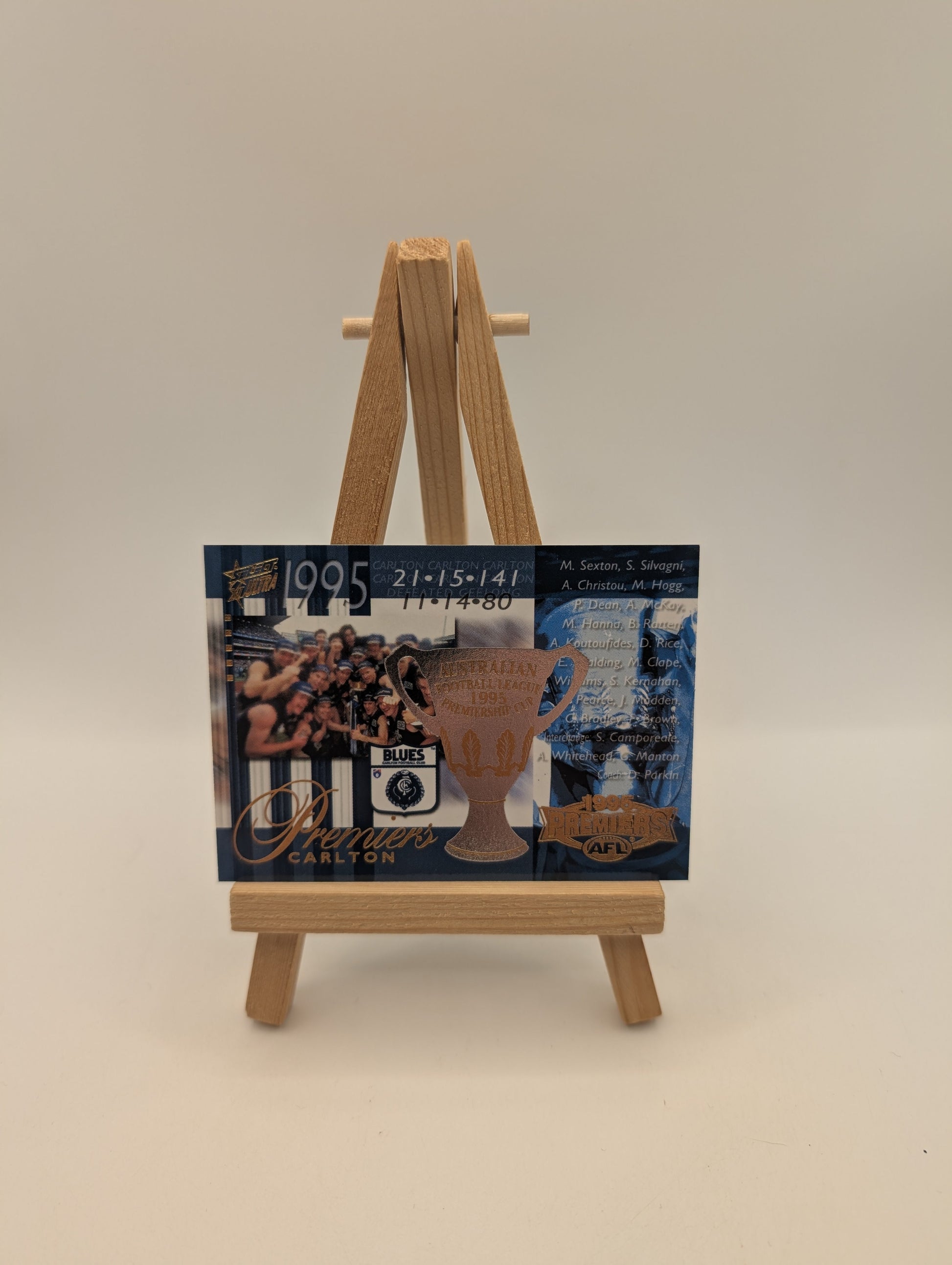 2003 Select AFL XL Ultra AFL/VFL Premiership Commemorative PC2 Carlton 1995 FRENLY BRICKS - Open 7 Days