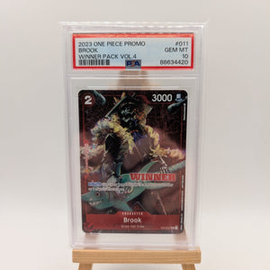 BROOK WINNER - TOURNAMENT PACK VOL.4 - ONE PIECE PROMO 2023 ST01-011 PSA 10 FRENLY BRICKS - Open 7 Days