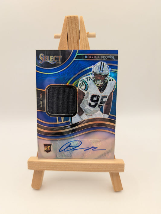 2020 Select Derrick Brown Rookie Patch Auto Blue  /75 #RSM-DBR  RC FRENLY BRICKS - Open 7 Days