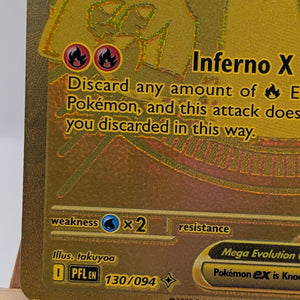 Mega Charizard X EX 130/094 Gold - Phantasmal Flames Lp FRENLY BRICKS - Open 7 Days
