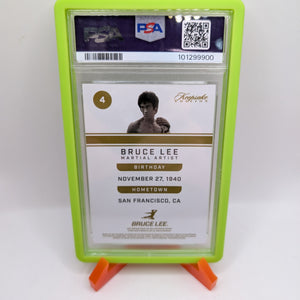2024 Keepsake Edition Bruce Lee base GREEN parallel card #4 110/150 PSA 8 FRENLY BRICKS - Open 7 Days