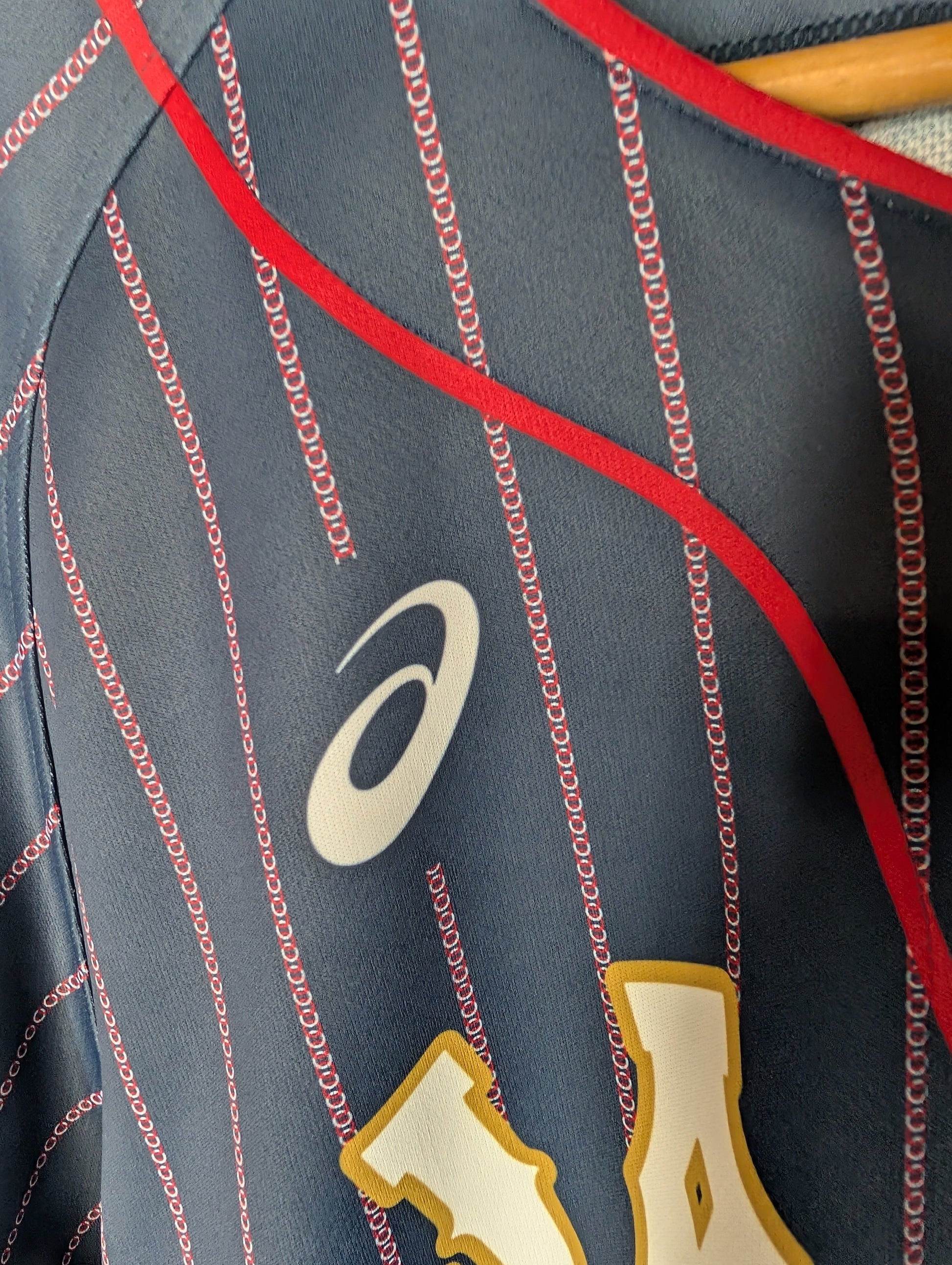 Nippon Baseball Asics Samurai Japan Away 2017-2021 Dark Navy Blue Large Jersey