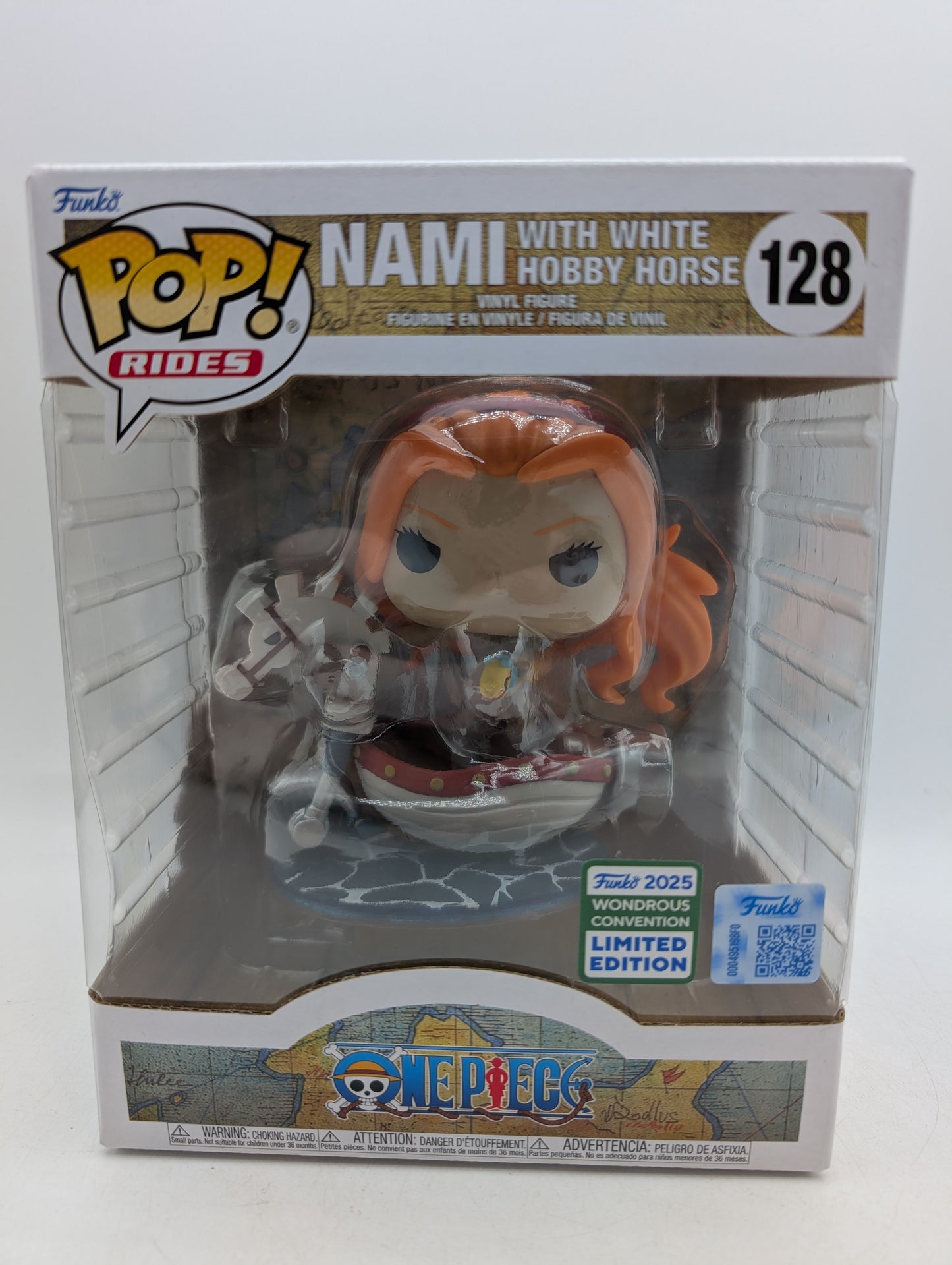Funko POP! RIDES One Piece Nami with White Hobby Horse #128 2025 Wondercon