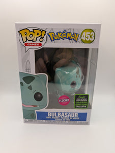POKEMON FUNKO POP - BULBASAUR FLOCKED #453 - 2020 SPRING CONVENTION LMTD EDITION