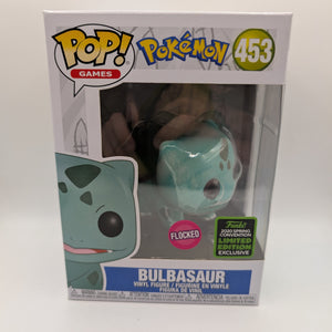 POKEMON FUNKO POP - BULBASAUR FLOCKED #453 - 2020 SPRING CONVENTION LMTD EDITION FRENLY BRICKS - Open 7 Days