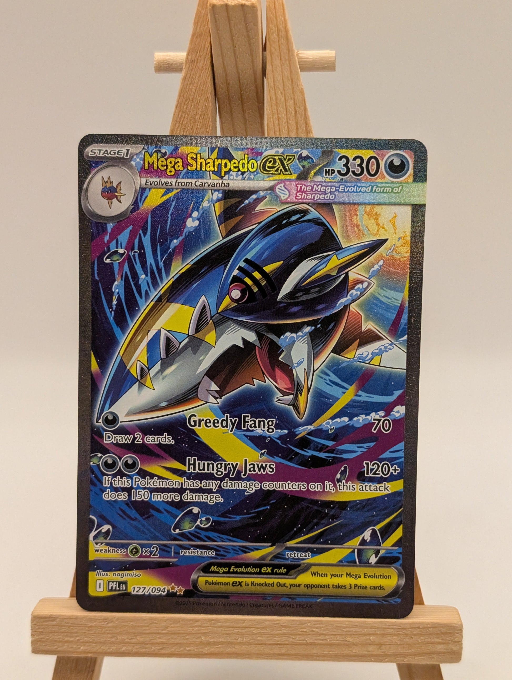 Mega Sharpedo ex 127/094 - Phantasmal Flames Pokemon TCG - M/LP Card FRENLY BRICKS - Open 7 Days