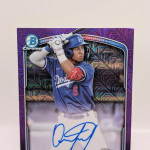 2025 Bowman Chrome Eduardo Quintero Purple Mojo Auto /199 Dodgers FRENLY BRICKS - Open 7 Days