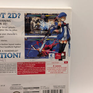 BlazBlue Continuum Shift II PAL Nintendo 3DS Used, Manual, Game, Case FRENLY BRICKS - Open 7 Days