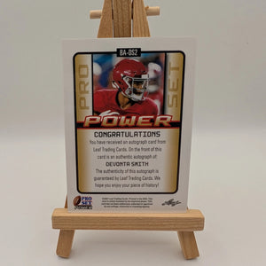DEVONTA SMITH AUTO 2021 LEAF PRO SET POWER BRONZE ALABAMA EAGLES WR FRENLY BRICKS - Open 7 Days